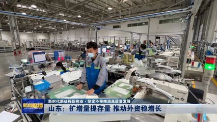 山東 擴增量 提存量 推動外資穩(wěn)增長 智能技術領域內(nèi)的技術開發(fā)